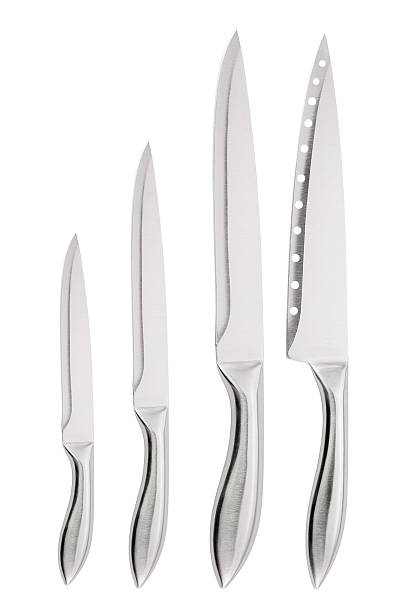 istock Set of knifes isolated on white 153961720