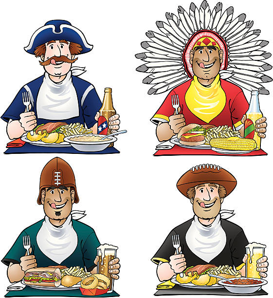 football tailgate party - chicken strip stock illustrations