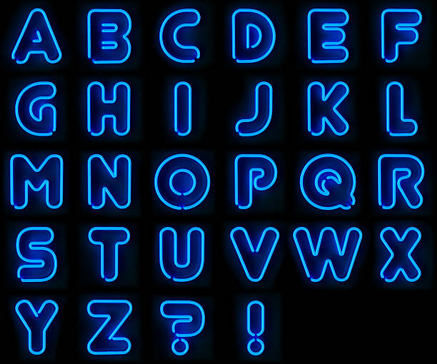 Neon Alphabet stock photo