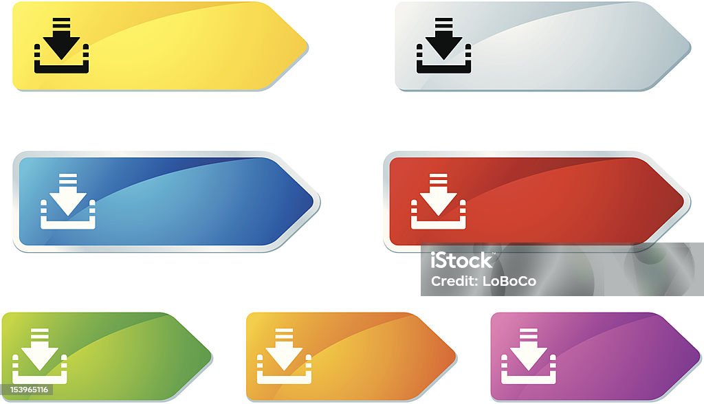 "L-label" Icon Series | Download Files included: Arrow Symbol stock vector
