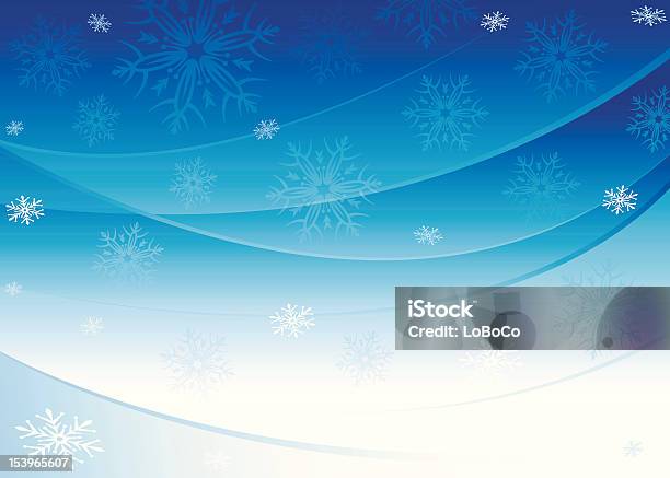 Sfondo Di Natale Neve Seriers - Immagini vettoriali stock e altre immagini di Bianco - Bianco, Blu, Fiocco di neve