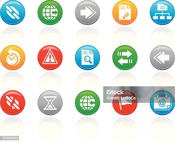 Rbuttonicon Seriewebserver Stock Vektor Art und mehr Bilder von Bedienungsknopf - Bedienungsknopf, Biegung, Blau