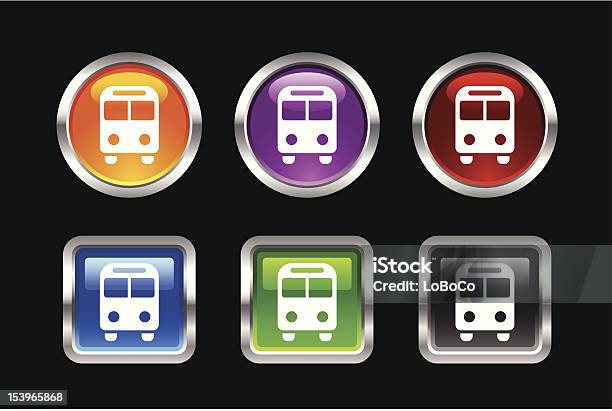 Vii Icône Série Bus Vecteurs libres de droits et plus d'images vectorielles de Apprentissage - Apprentissage, Aspect métallique, Bleu
