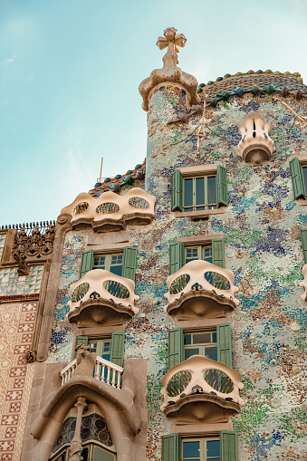 The famous park Guell in Barcelona, Spain