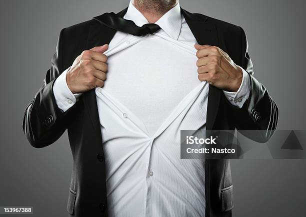 Superhero Stock Photo - Download Image Now - Shirt, Tearing, Superhero