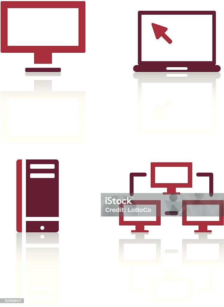 Computer Network Set Stock Illustration - Download Image Now ...