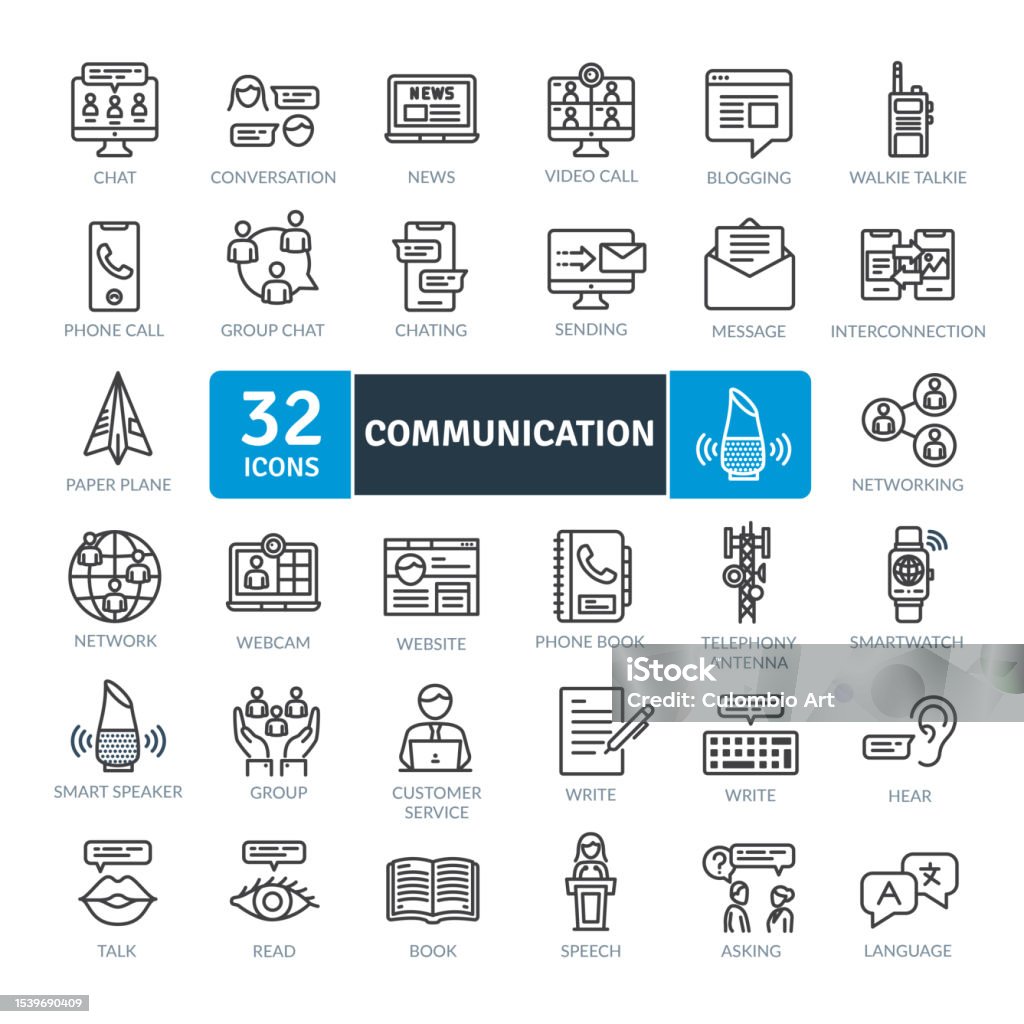 Functional Communication Icon Communication Stock Illustration - Download Image Now - Icon Symbol ...