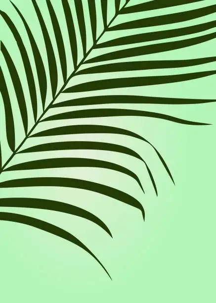Vector illustration of Leaf Silhouette Vector Background