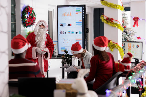 istock Business conference with Santa Claus 1539705000
