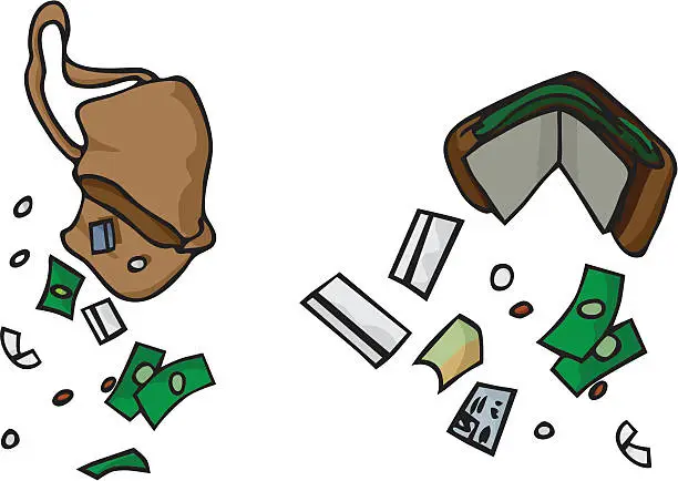 Vector illustration of Falling Money