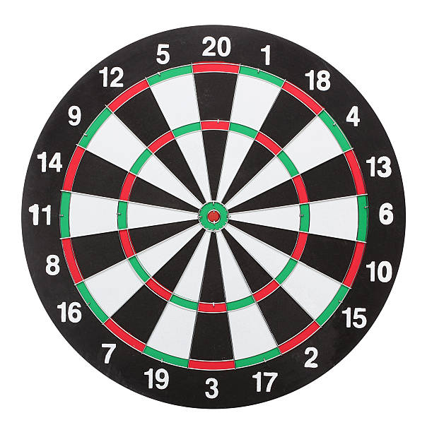 istock Dartboard bull´s eye. Isolated on white background 153972500