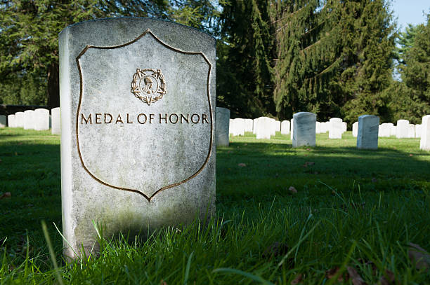 medallas de honor headstone - nobody gettysburg pennsylvania mid atlantic usa fotografías e imágenes de stock