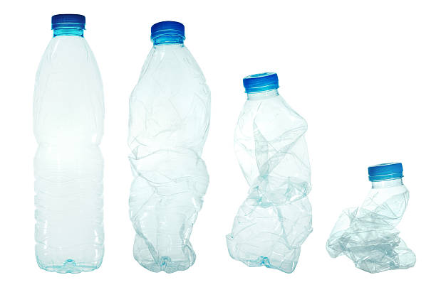 Plastic water bottles stock photo