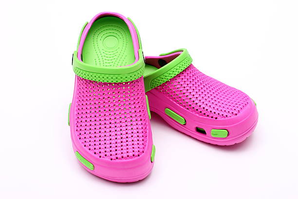 Trendy pink shoes stock photo