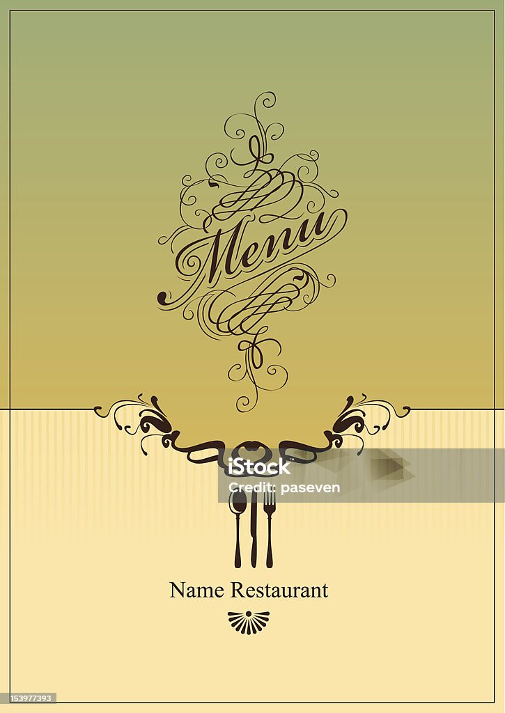 Ретро-стиль обложки для меню ресторана - Векторная графика Антиквариат роялти-фри