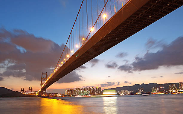 istock Tsing ma bridge sunset,Hongkong 153978162