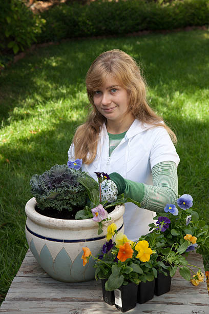 istock Teenager gardening 153978411