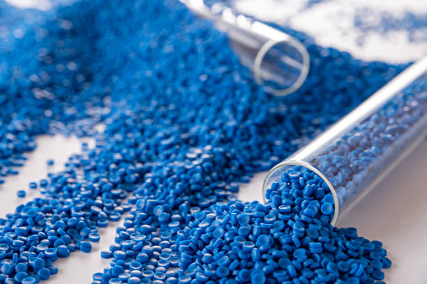 istock White plastic grain, plastic polymer granules,hand hold Polymer pellets, Raw materials for making water pipes, Plastics from petrochemicals and compound extrusion, resin from plant polyethylene. 1539805910