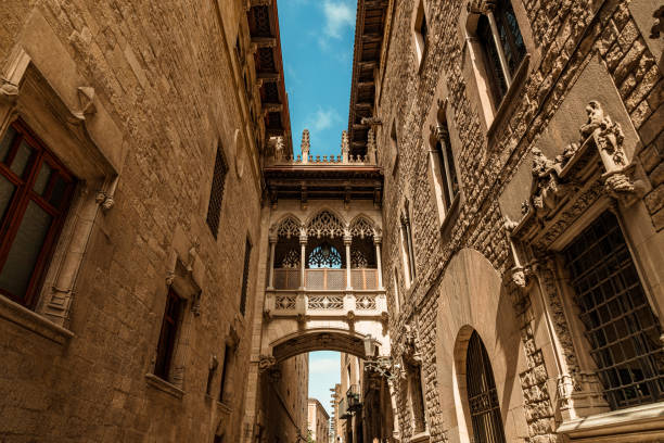 istock Carrer Del Bisbe Bridge, Barcelona, Spain 1539836696