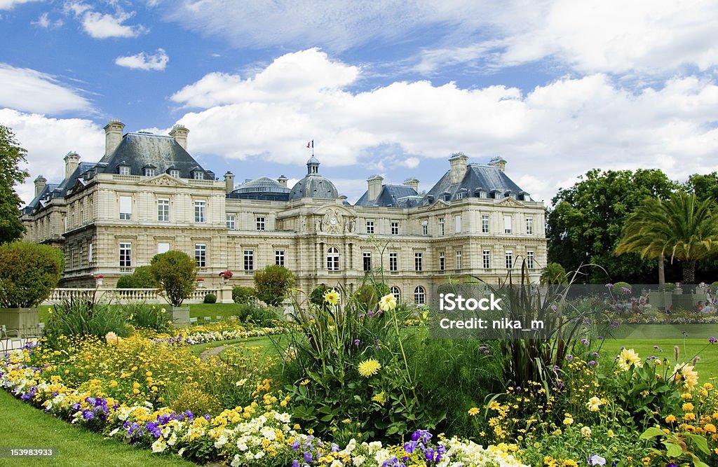 Palácio de Luxemburgo e gaden - Royalty-free Luxemburgo - Benelux Foto de stock