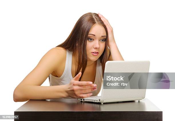 Young Girl With Laptop Stock Photo - Download Image Now - 20-24 Years, 20-29 Years, Adult