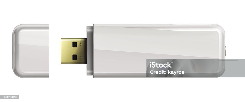 Usb-flash-Speicher, isoliert auf weißem Hintergrund. - Lizenzfrei Accessoires Stock-Foto