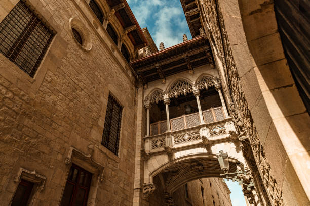istock Carrer Del Bisbe Bridge, Barcelona, Spain 1539841534