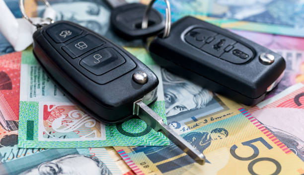 istock Car keys on australian dollar background closeup 1539843164