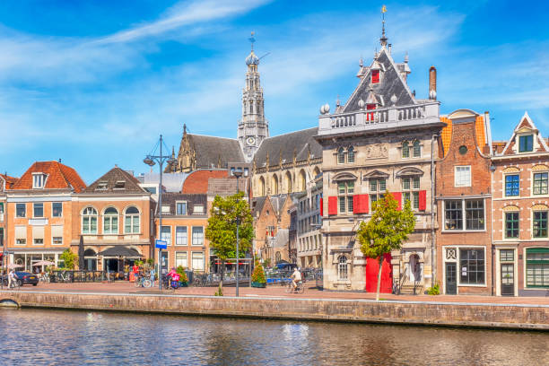 istock Spaarne River and Haarlem Cityscape 1539856750