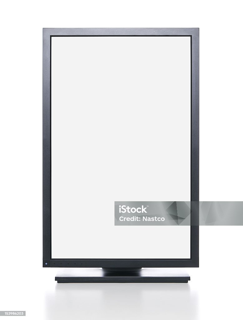 Computer monitor with clipping path Blank graphic computer monitor with clipping path for the screen Vertical Stock Photo