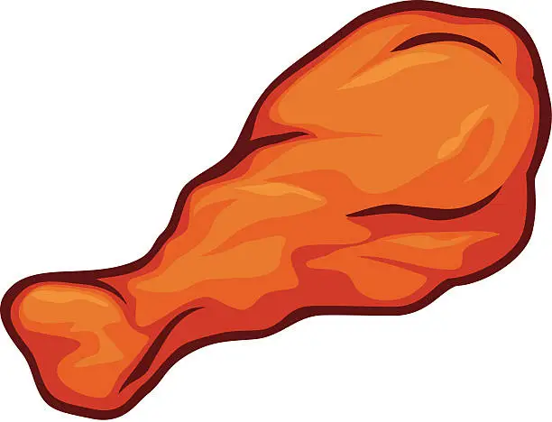 Vector illustration of Fried chicken legs