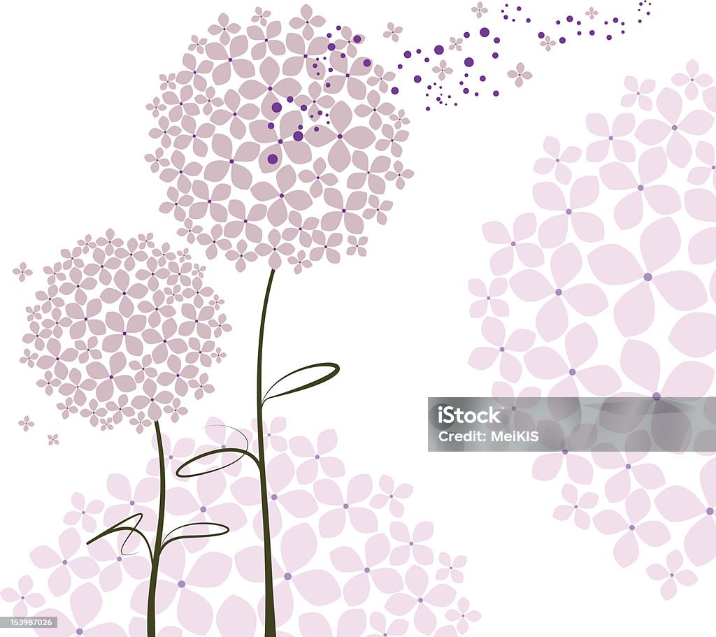 Abstract springtime purple Hydrangea flower  Hydrangea stock vector