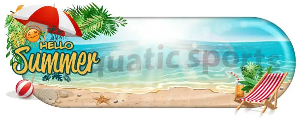 Vector illustration of oceania banner