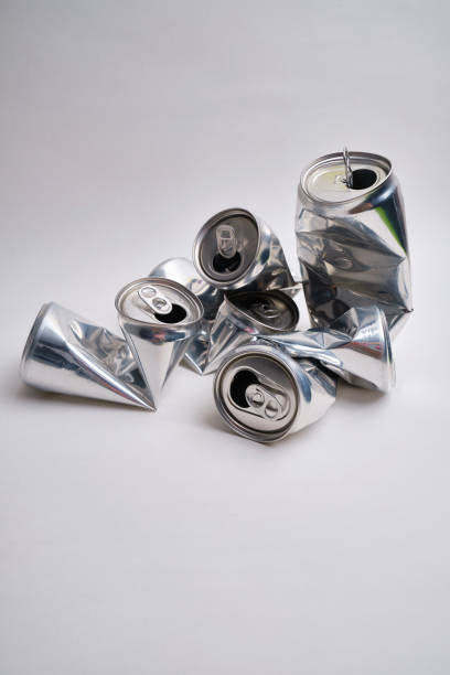 istock Crumpled empty empty soda or beer isolated on background. Crushed junk 1539887778