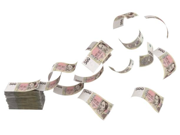 istock Czech koruna falling money finance crisis 1539895241