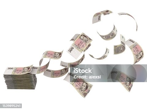 istock Czech koruna falling money finance crisis 1539895241