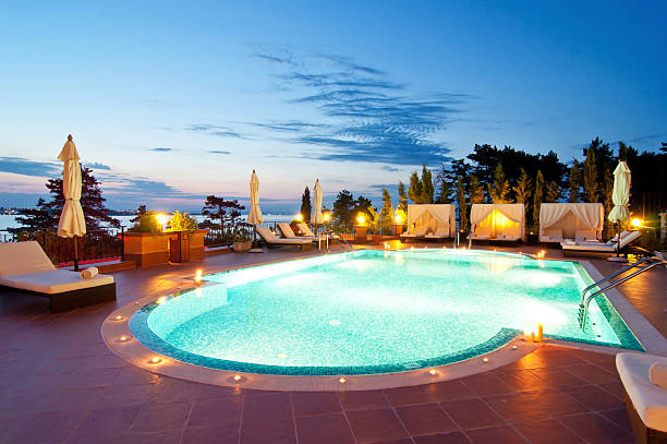 istock Swimming pool of luxury hotel 153989733