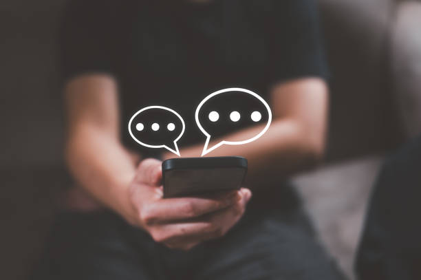istock social online concept, man using smartphone chatting sending and reading text messages from internet network technology platform, social distancing, shopping, communication online 1539960851