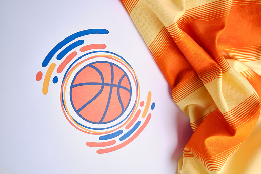 Golden Basketball, multiple basketballs on simple background