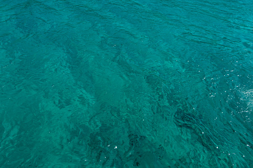 turquoise sea water texture. natural background