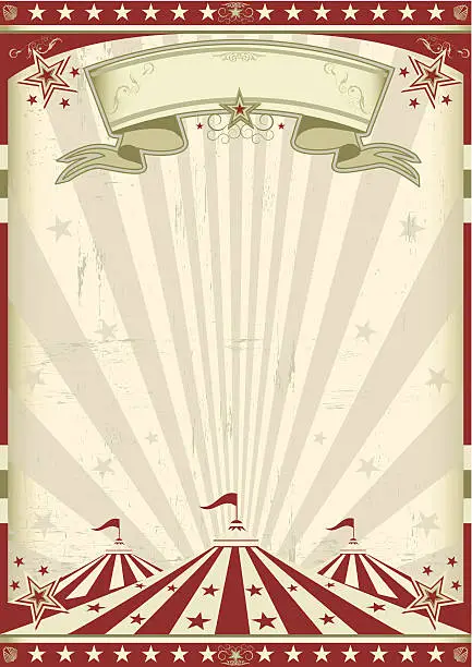 Vector illustration of Vintage circus