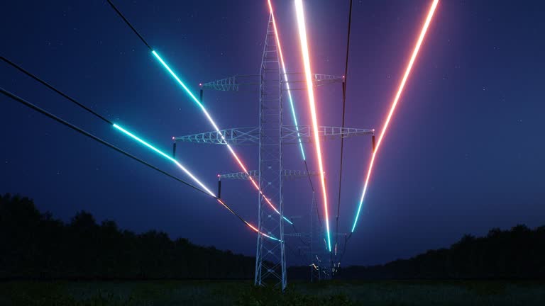 Energy flowing through power lines