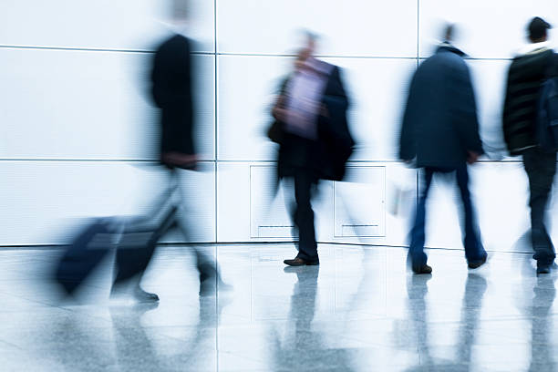 istock Blurred Business People Walking in a Corridor 153999764