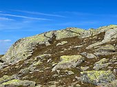 Rocks and stones of the Silvretta Alps and Albula Alps mountain range in the Swiss Alps massif, Davos - Canton of Grisons, Switzerland (Kanton Graubünden, Schweiz)
