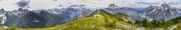 istock Panorama from Monte Rite, Dolomites, Alps, Italy 154001635