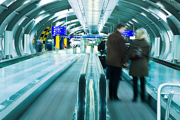 istock Moving Walkway in Airport Tunnel 154002447