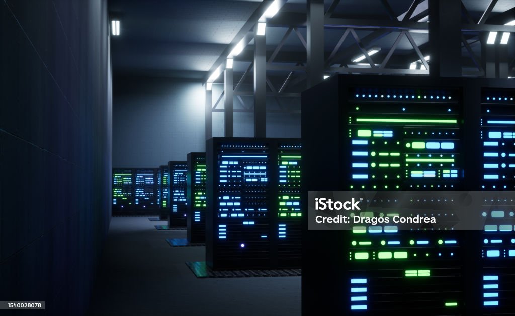 Multiple Pc Racks Server Racks Requiring Computing Power Stock Photo - Download Image Now ...