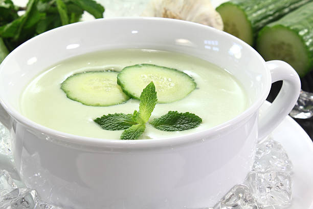 istock iced cucumber soup with garlic 154002875