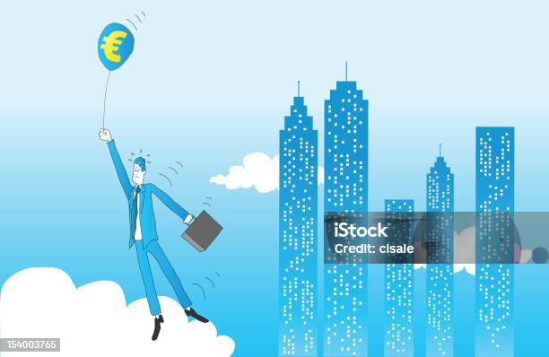 Biznesmen - Stockowe grafiki wektorowe i więcej obrazów Latać - Latać, Symbol Euro, Waluta