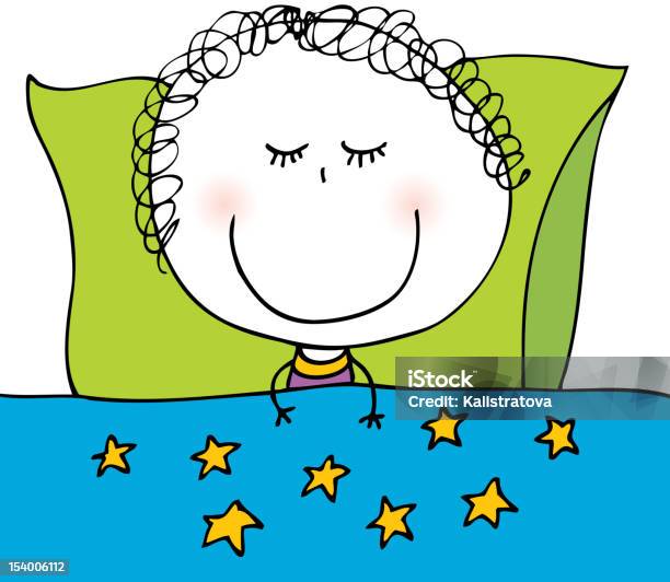 Little Baby Stock Illustration - Download Image Now - Baby - Human Age, Baby Girls, Bed - Furniture